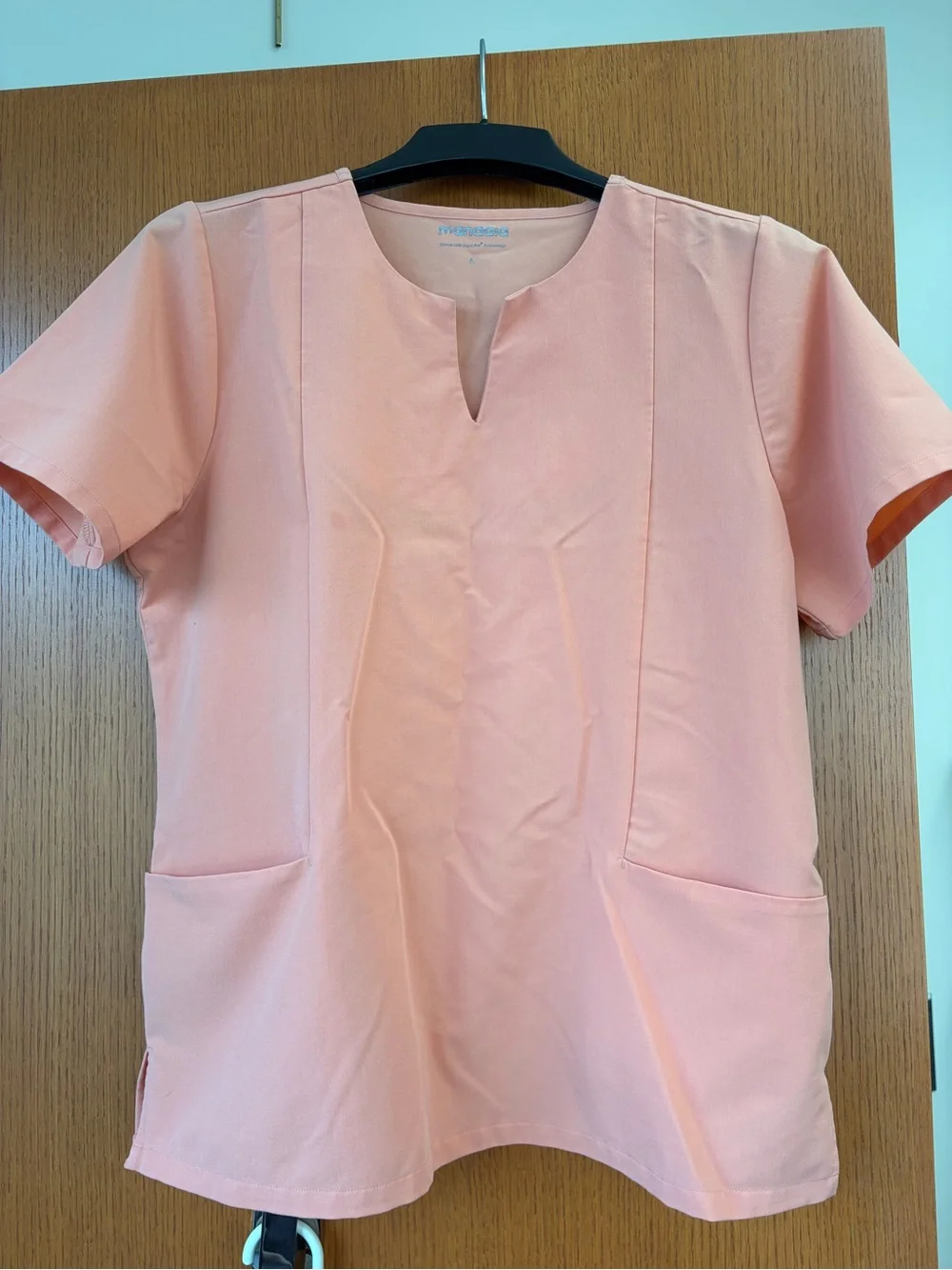 Mandala Women's Coral/ Peach Scrub Set (Large Top; Tall-Large Bottoms)